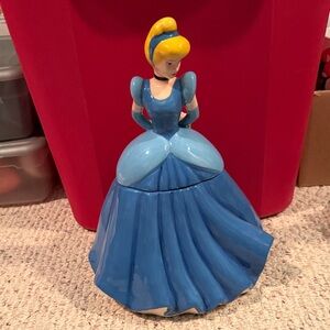Gibson Cinderella Blue Ceramic Cookie Jar